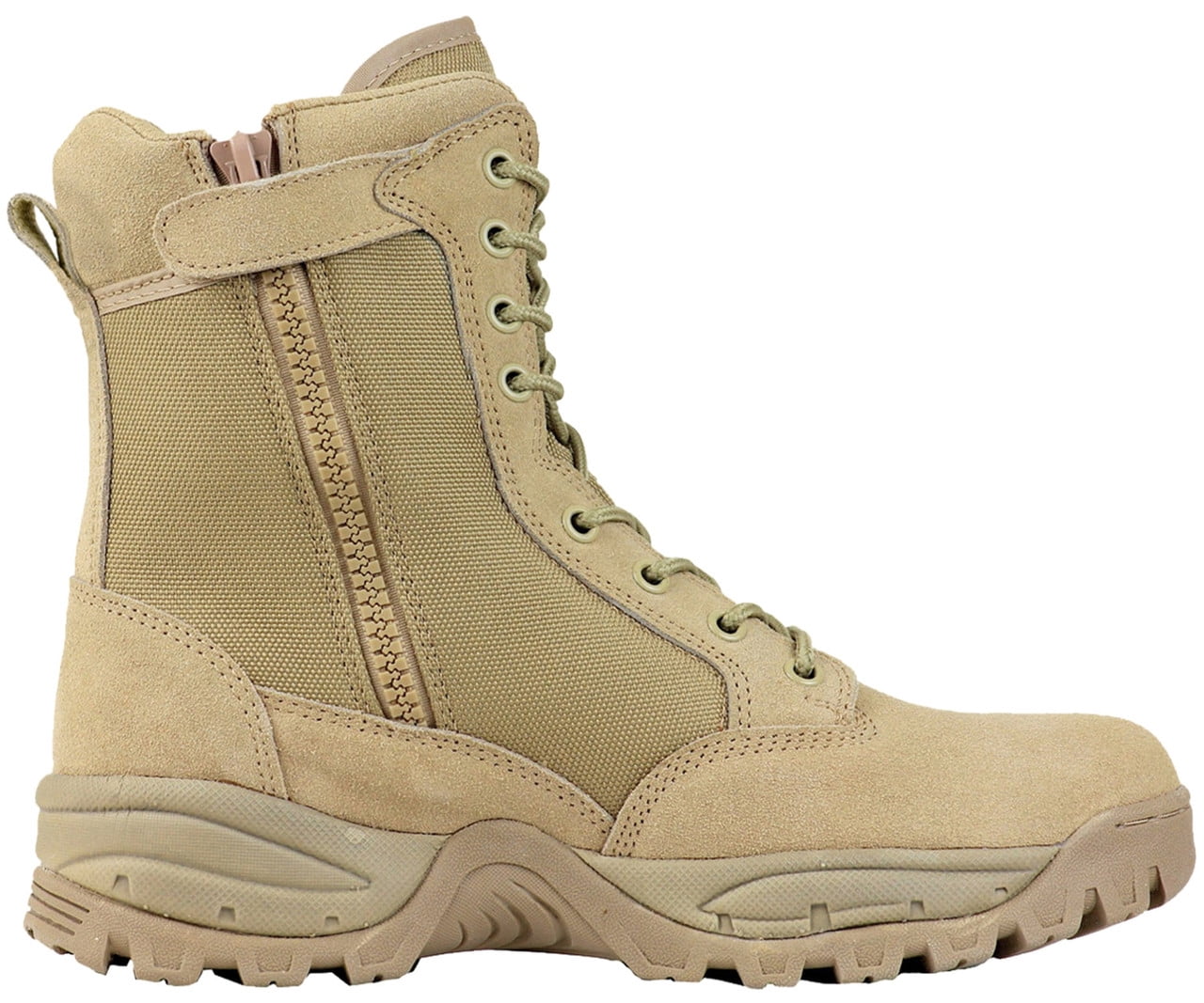 Tan Tactical Side-Zip Combat Boots size 14