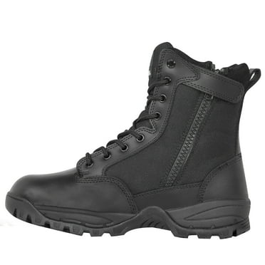 Maelstrom Waterproof Combat Boot Ankle High, Medium Low Heel Round Toe Black, 8 5