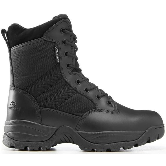 Maelstrom Military Tactical Work Waterproof Boots with Side Zipper, Black, Size 9M