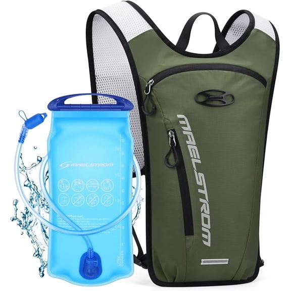 Maelstrom Running Hydration Vest, Hiking Backpack with 2L Water Bladder for Cycling Rave for Men Women