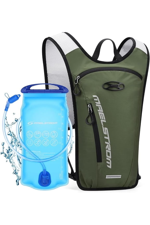 Running Hydration Vest, Hiking Backpack with 2L Water Bladder for Cycling Rave for Men Women