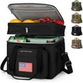 thumbnail image 1 of Maelstrom Tactical Lunch Box for Men, 23L Insulated Lunch Bag, Expandable Double Deck Cooler Bag, Lightweight Leakproof Tote Bag With Side Tissue Pocket, Suit For Men and Women, Black, 1 of 10
