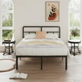 thumbnail image 1 of Maenizi 16 inch Full Size Bed Frame with Headboard No Box Spring Needed, Heavy Duty Metal Platform with Steel Slat, Mattress Foundation, Easy Assembly, No Noise, Black, 1 of 6