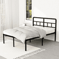thumbnail image 1 of Maenizi 18 inch Heavy Duty Metal Queen Size Platform with Steel Slat, Mattress Foundation with Headboard No Box Spring Needed, , Easy Assembly, Noise Free, Black, 1 of 6