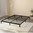 thumbnail image 1 of Maenizi Low 7 inch Full Size Bed Frame Heavy Duty Metal Platform No Box Spring Needed, Easy Assembly Noise Free, Black, 1 of 6