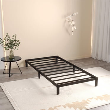 Maenizi Low 7 inch Twin XL Bed Frames No Box Spring Needed, Heavy Duty XL Twin Metal Platform Bed Frame, Noise Free, Easy Assembly, Black