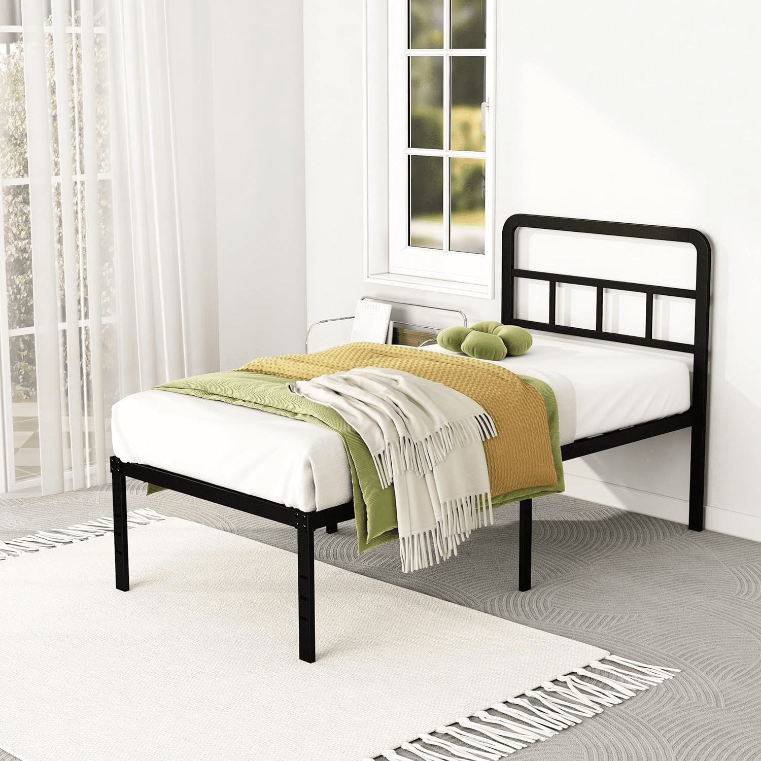 Ｍimmy Amazon.com: Maenizi 14 Inch Metal Bed Frame Queen Size No