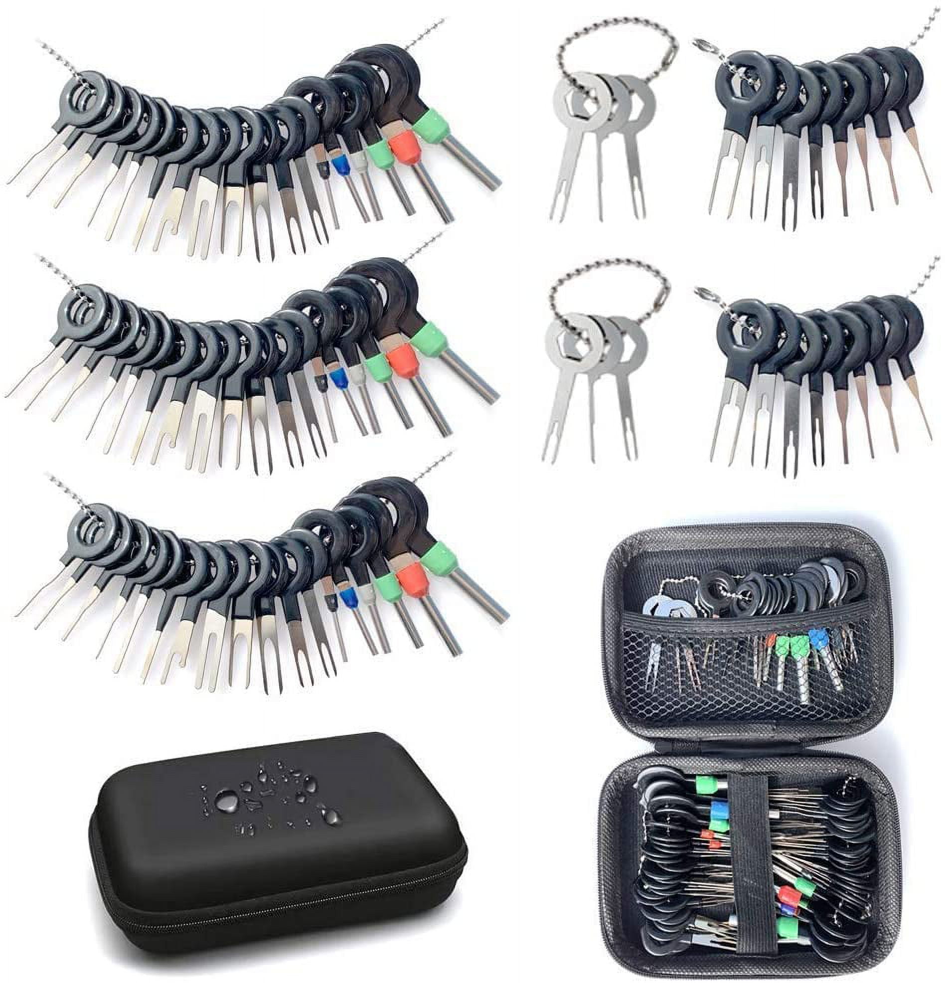 Maerd Terminal Removal Tool Kit, 76Pcs Terminal Ejector Kit for Car, Pin  Extractor Tool Set Release Electrical Wire Connector Puller Repair Key