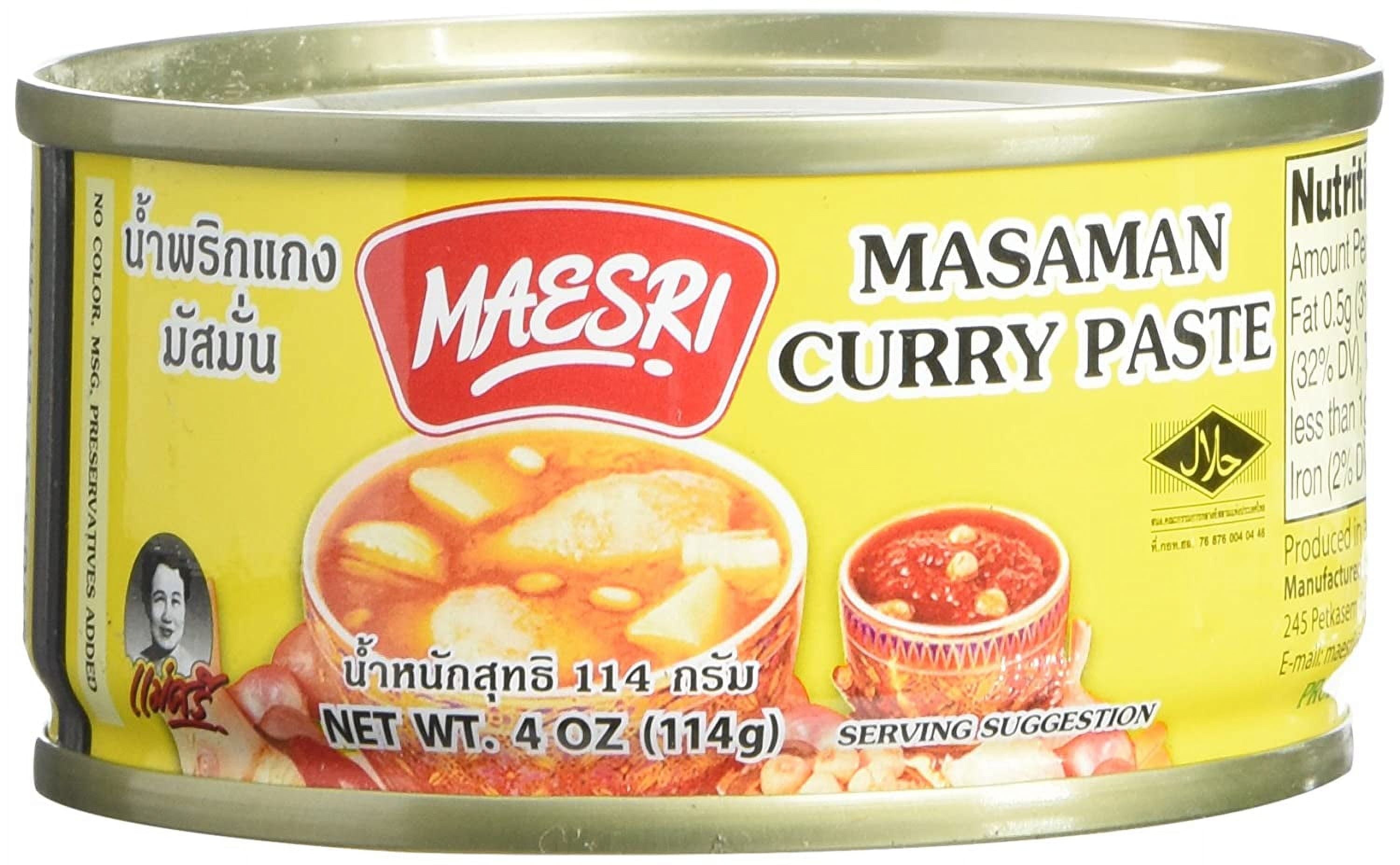 Maesri Masaman Curry Paste - 4 oz Pack of 4