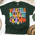 thumbnail image 1 of Maestra Bilingüe Crew T-Shirt for Women, Cute Back to School Bilingual Teacher Tee, Forest Green, Size 5XL, 1 of 6