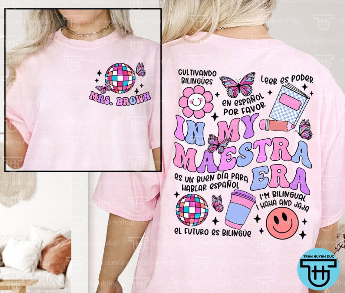Maestra Shirt Spanish Teacher Sweatshirt Bilingual Teacher Gift ...