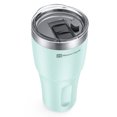 thumbnail image 1 of Maestri House 30oz Tumbler with 2-in-1 Lid, Stainless Steel Vacuum Insulated Water Coffee Tumbler Cup, Double Wall Powder Coated Travel Mug Thermal Cup for Home and Outdoor (Bay Blue), 1 of 7