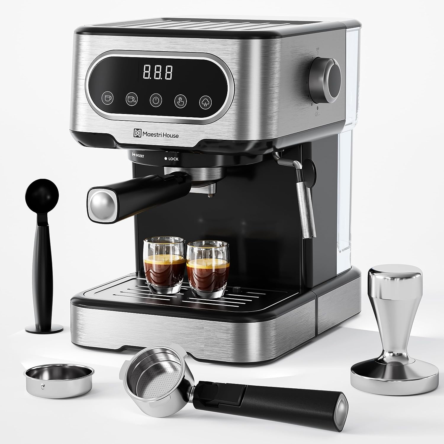 Maestri House Espresso Machine, Espresso Coffee Maker with Milk Frother