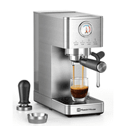 Maestri House Espresso Machine with Milk Frother, 20 Bar Italian ULKA Pump, 1.3L Water Tank for Cappuccino & Latte, Silver