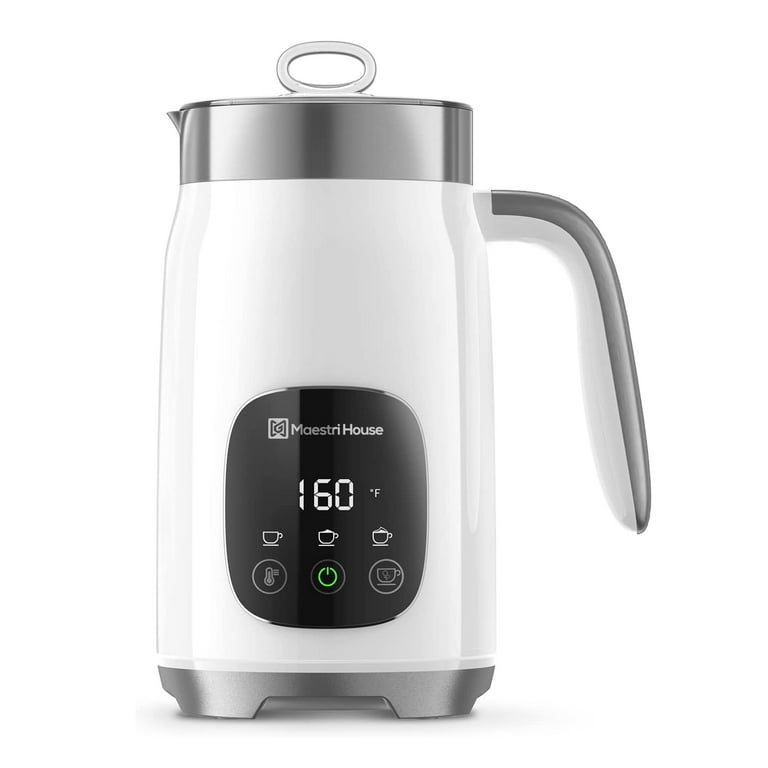 Variable Temperature Milk Frother, 13.5oz Electric Milk Frother, Dishwasher  Safe Stainless Steel Milk & Chocolate Steamer Automatic Hot/Cold with  Detachable Milk Jug 