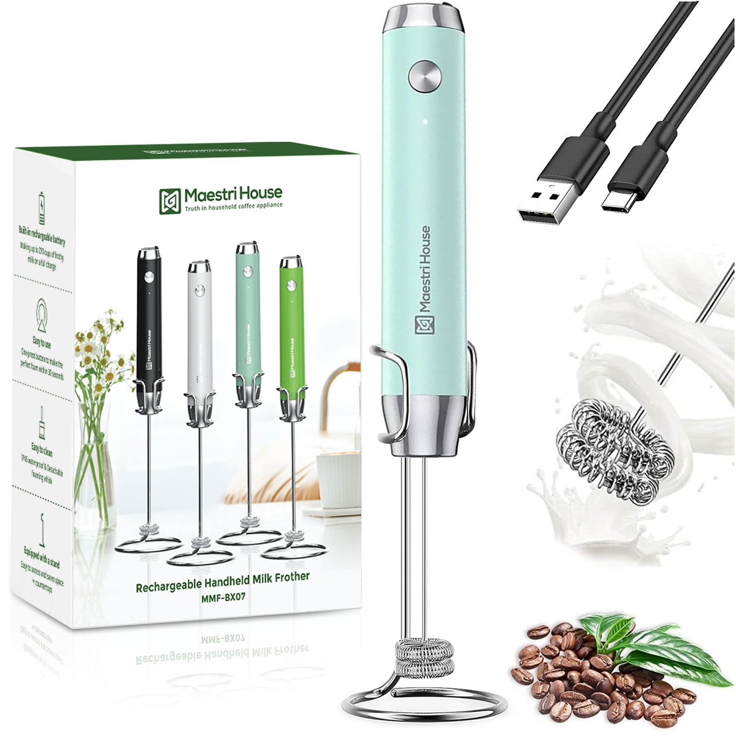 Powerful Handheld Milk Frother - With Stand – Cast Iron Co.