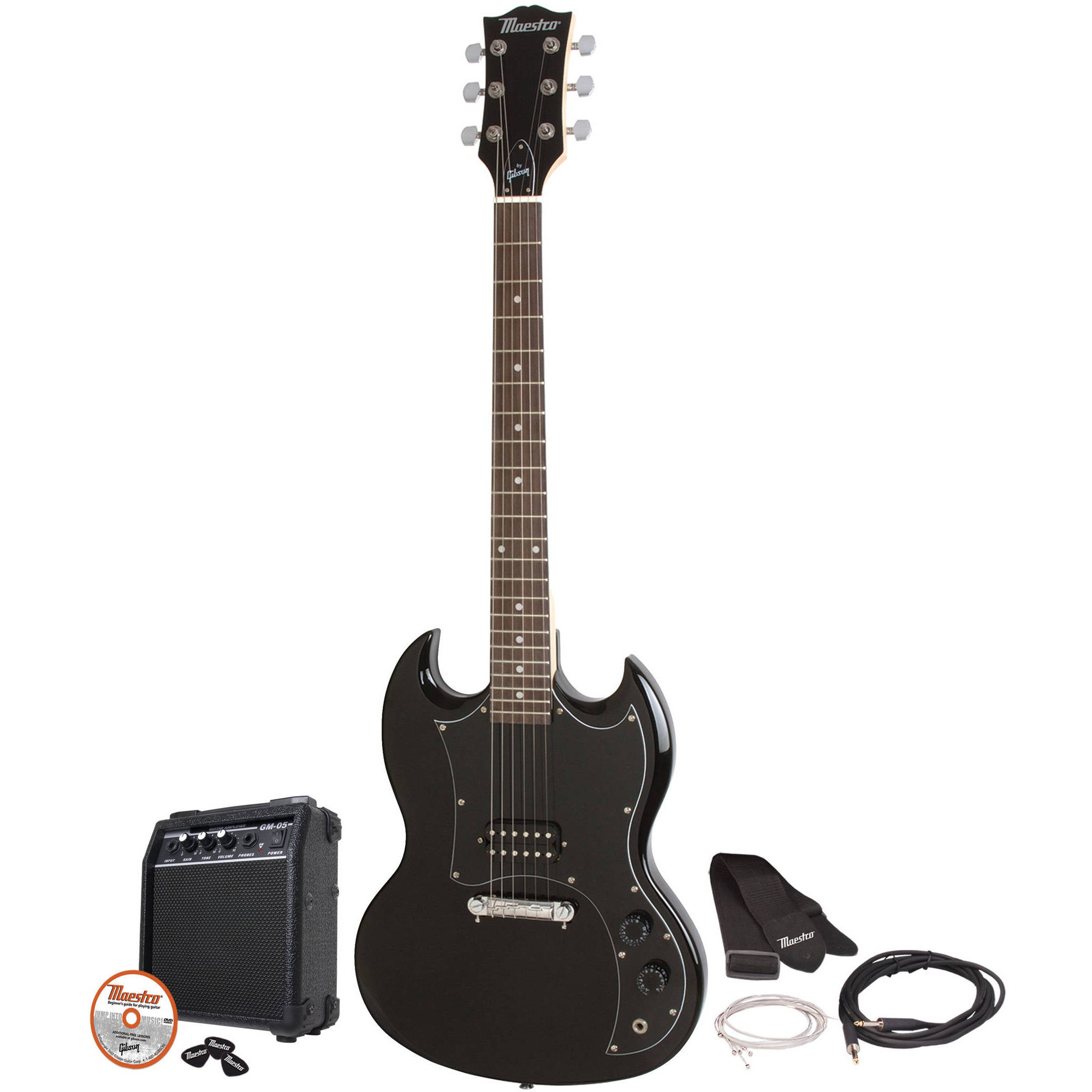 Maestro by Gibson MESGBKCH Double Cutaway Electric Guitar Kit - image 1 of 7