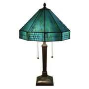 Maeve Tiffany-style 2-light Turquoise Table Lamp