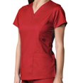 thumbnail image 1 of V-Neck Pocket Top by Maevn XXS - 3XL / Red, 1 of 2