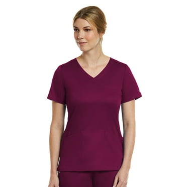 Maevn MATRIX Women's Curved Mock Wrap Scrub Top [XXS - 3XL, FREE SHIPPING]