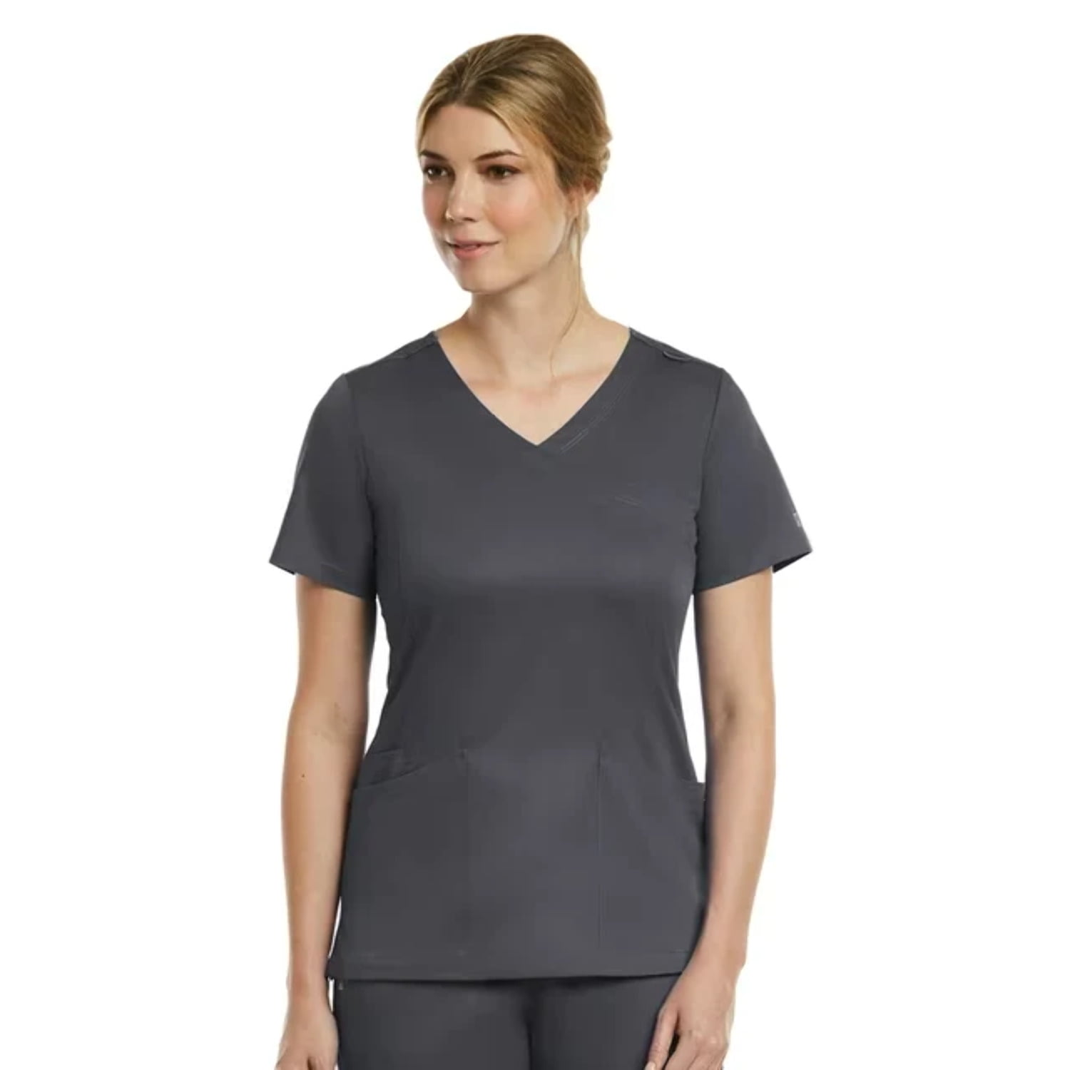 Maevn MATRIX Women's Curved Mock Wrap Scrub Top [XXS - 3XL, FREE