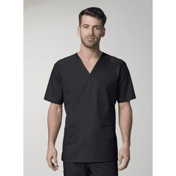 Maevn Mens EON Mesh Panel 3-Pocket V Neck TopBlack, X-Small