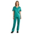 thumbnail image 1 of Maevn Red Panda Unisex V-Neck Scrub Top & Unisex Basic Scrub Pant Set, 1 of 5