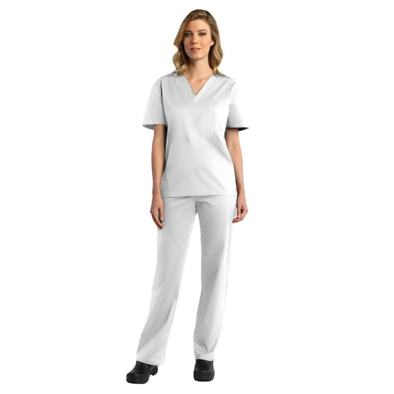 Maevn Red Panda Unisex V-Neck Scrub Top & Unisex Basic Scrub Pant Set