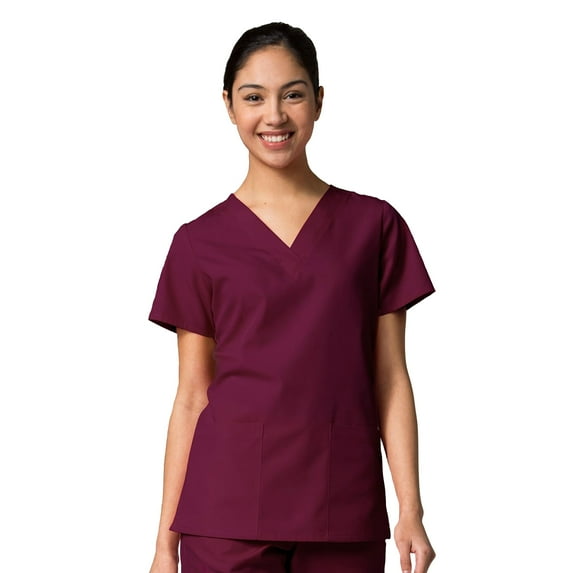 Maevn Red Panda V-Neck 2-Pocket Scrub Top