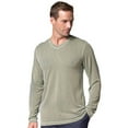 thumbnail image 1 of Maevn Uniforms Mens Modal Knit Curved V-Neck Underscrub Top Large Taupe, 1 of 2
