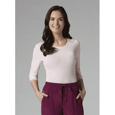 Maevn Uniforms Women's Long Sleeve Antimicrobial Solid Underscrub T-Shirt