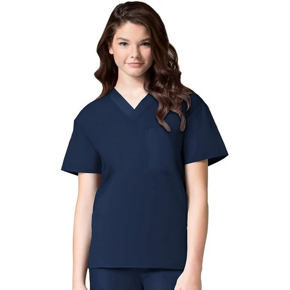 Maevn Unisex Core V-Neck TopNavy, XX-Small