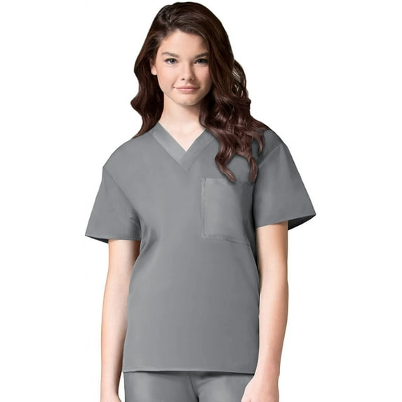 Maevn Unisex Core V-Neck TopPewter, XX-Small