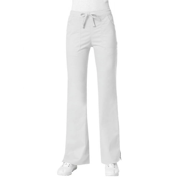 Maevn Womens Multi-Pocket Flare PantsWhite, X-Large Petite