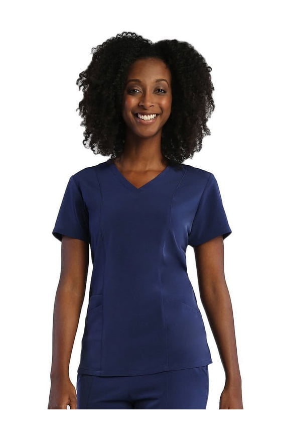 Womens PureSoft 3-Panel V-Neck Top