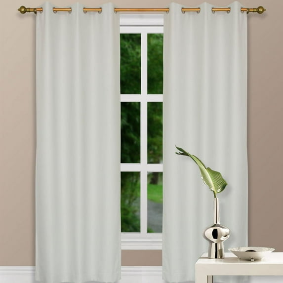 Maf-100015 Ivory Grommet Top Thermal Curtain W/ Blackout Drape & Polyester Fabric