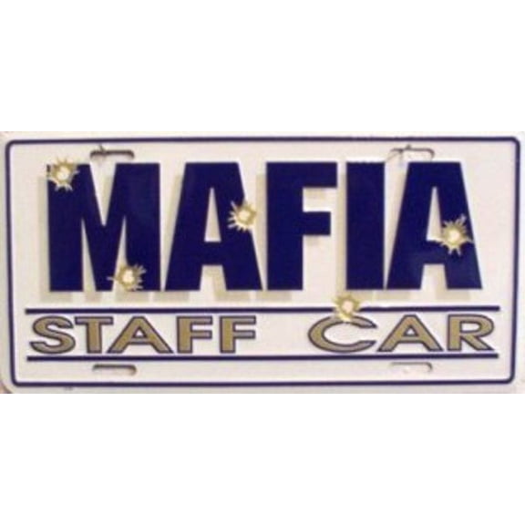 Mafia Staff Car License Plate