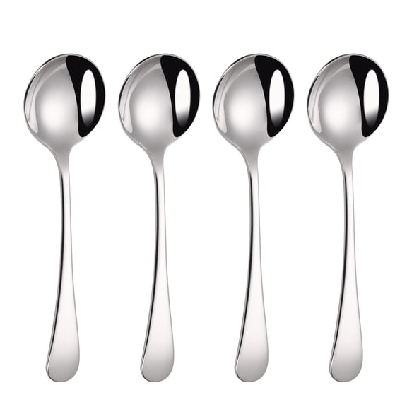 Mafier 7" Elegant Soup Spoons Silverware Set,18/10 Stainless Steel,Dishwasher...