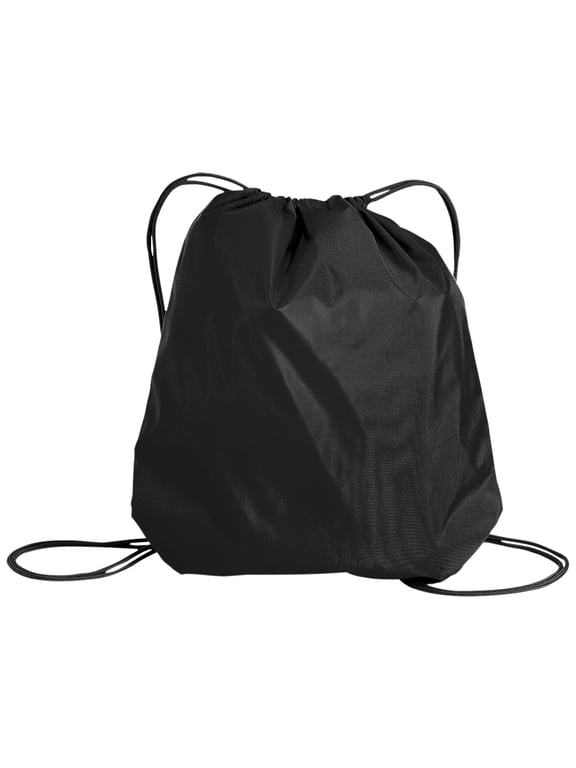 Adult Nylon Cinch Pack Male Backpack Black