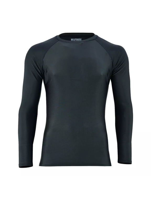 Compression Long Sleeve Shirts Rash Guard Athletic T-Shirt for Sports Black S