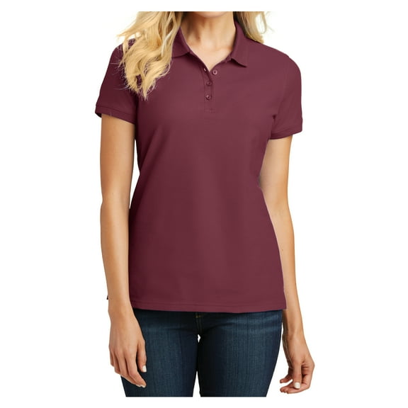 Mafoose Female Core Classic Women Pique Polo Burgundy Small