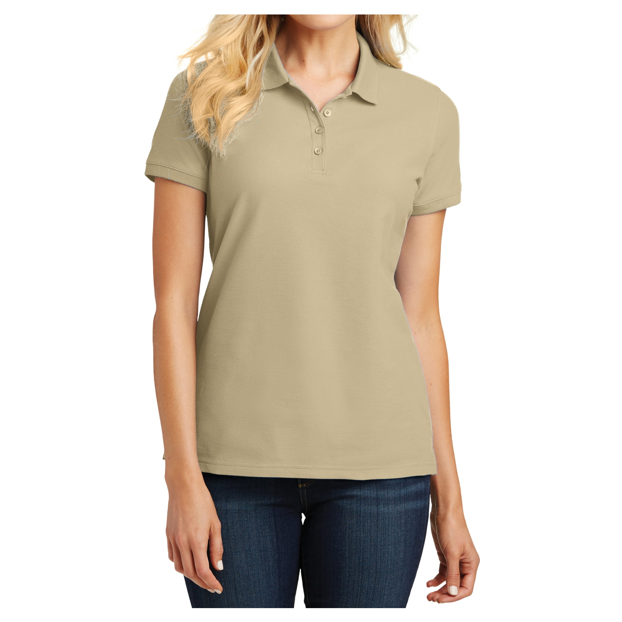 Mafoose Female Core Classic Women Pique Polo Wheat 6X Large