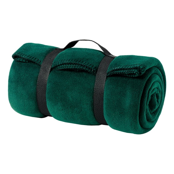 Mafoose Fleece Polyester Double Blanket Dark Green