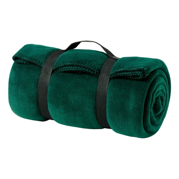Mafoose Fleece Polyester Double Blanket Dark Green