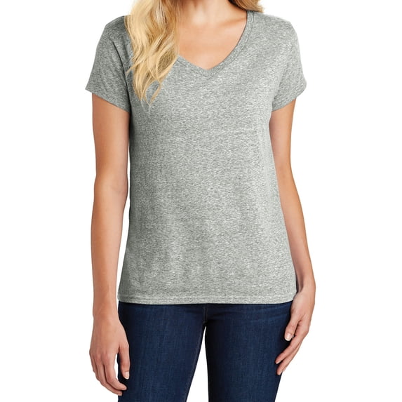 Mafoose Ladies Cosmic Relaxed V-Neck Tee Grey Astro Medium
