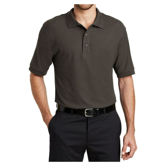 Mafoose Male Silk Touch Polo Men Extended T-Shirts Bark XL