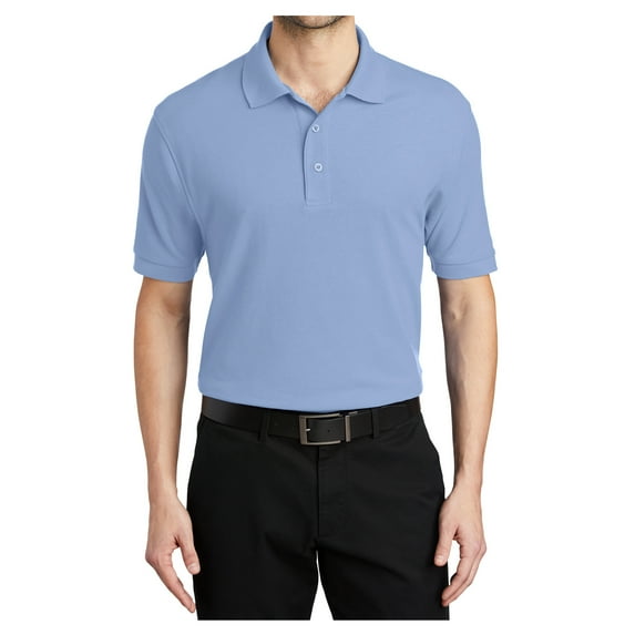 Mafoose Male Silk Touch Polo Men Extended T-Shirts Light Blue 4XL