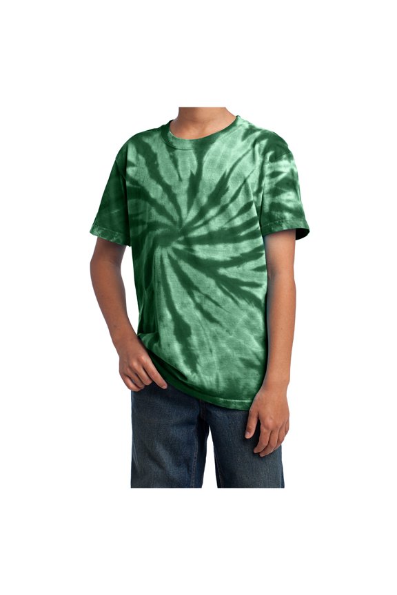 Male T-Shirts Little Boys Tie-Dye Forest Green M