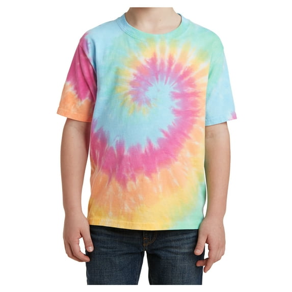 Mafoose Male T-Shirts Little Boys Tie-Dye Pastel Rainbow L