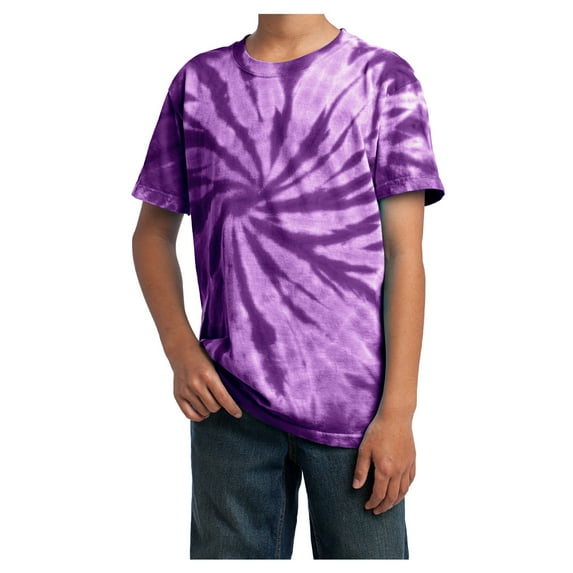Mafoose Male T-Shirts Little Boys Tie-Dye Purple L